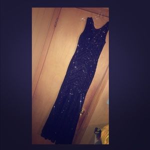 long black sequin dress